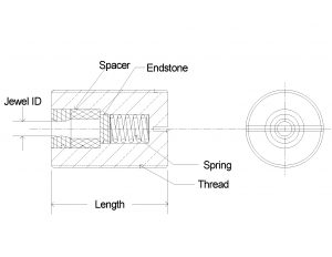 Swiss Jewel Ring Jewel Spring Loaded Labeled Cad Diagram